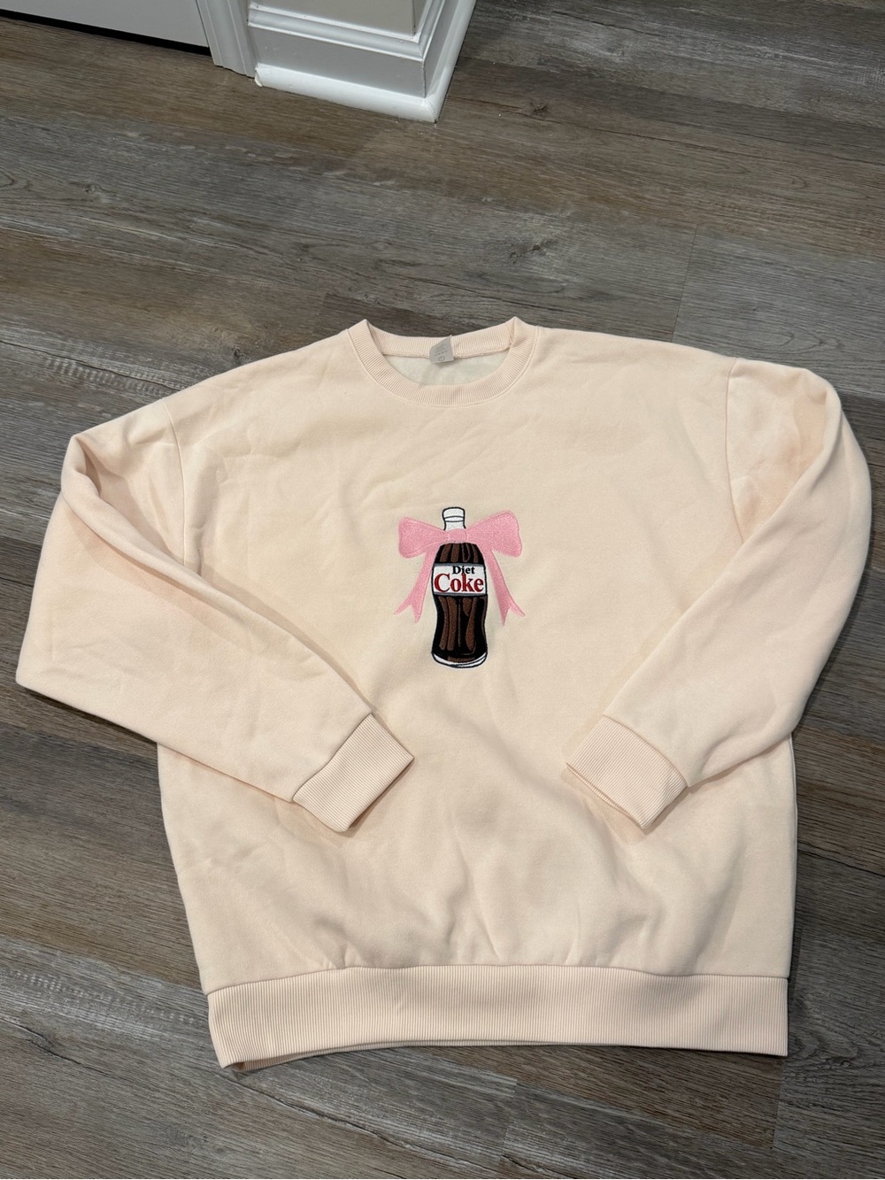 Diet Coke Bottle Embroidered Crewneck Sweatshirt -